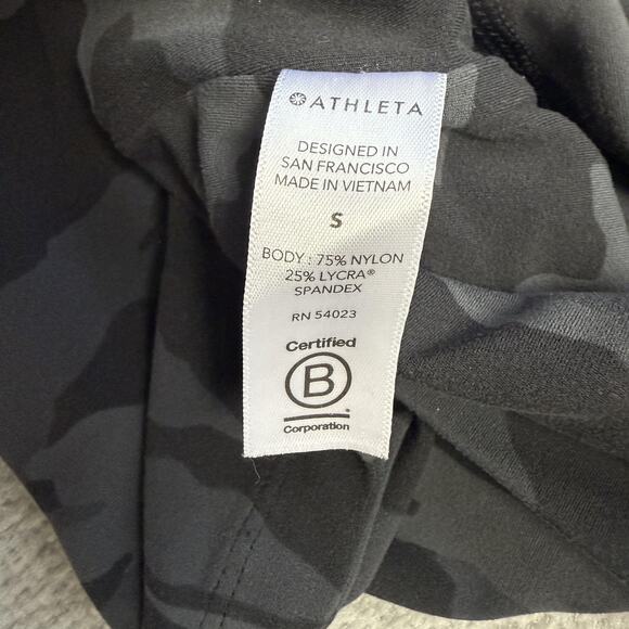 Athleta Salutation Camo Jogger Pants Womens Small Black Gray High Rise Yoga - Picture 5 of 11